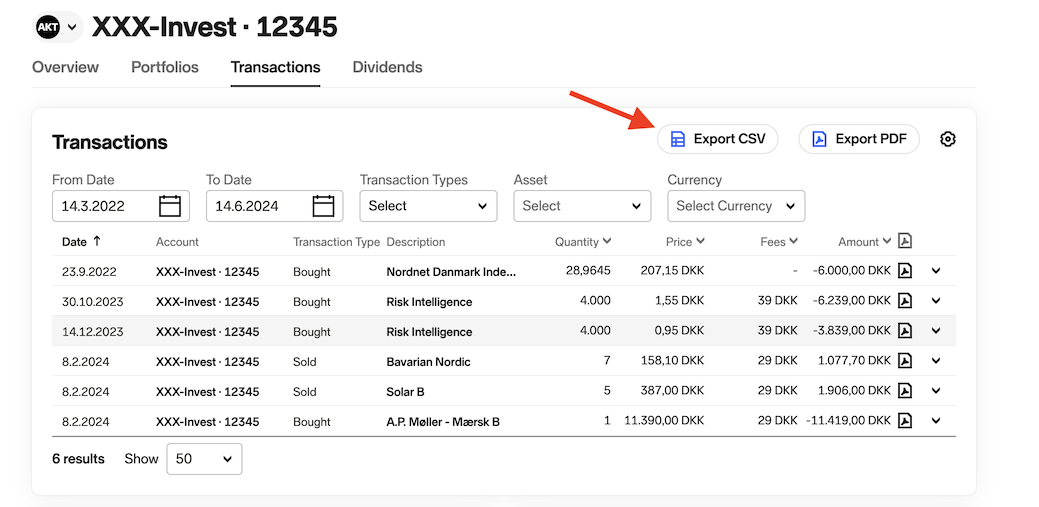 Nordnet Transactions